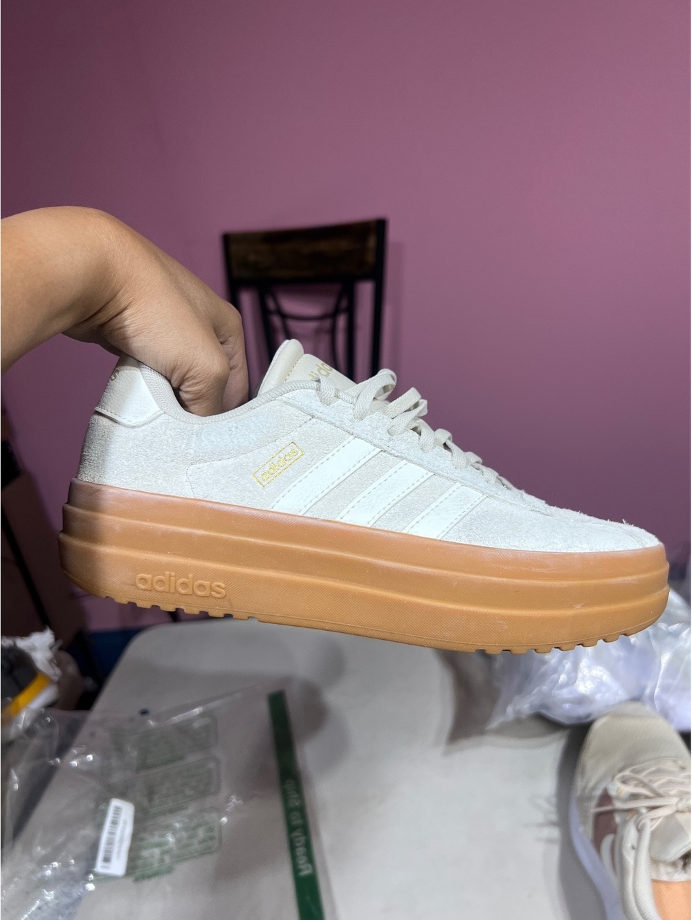 Adidas Suede Platform Sneakers with Gum Sole